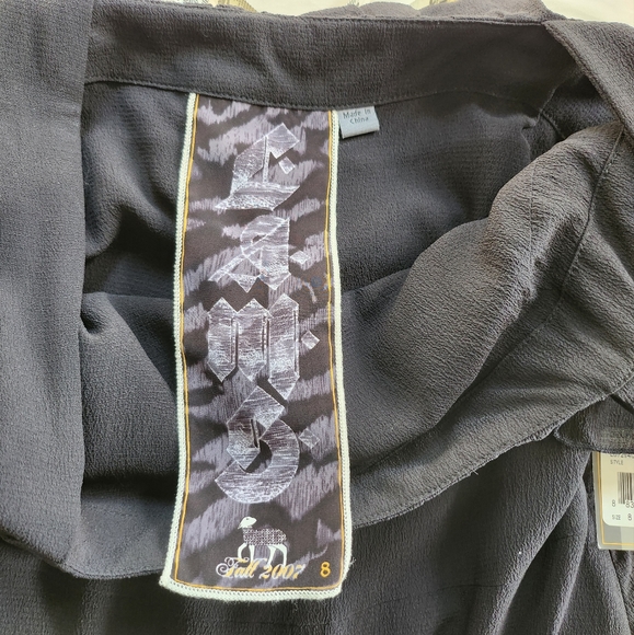 NWT L.A.M.B. Women’s Rare Black 100% Silk Fall 2007 Party Dress Size 8 - Picture 2 of 8